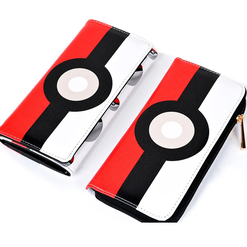 

2018 New Pokemon Go Wallet Elf Ball Poke Ball Cartoon Purse Cards Holders PU Wallet Coin Purses Long Wallet For Male/female