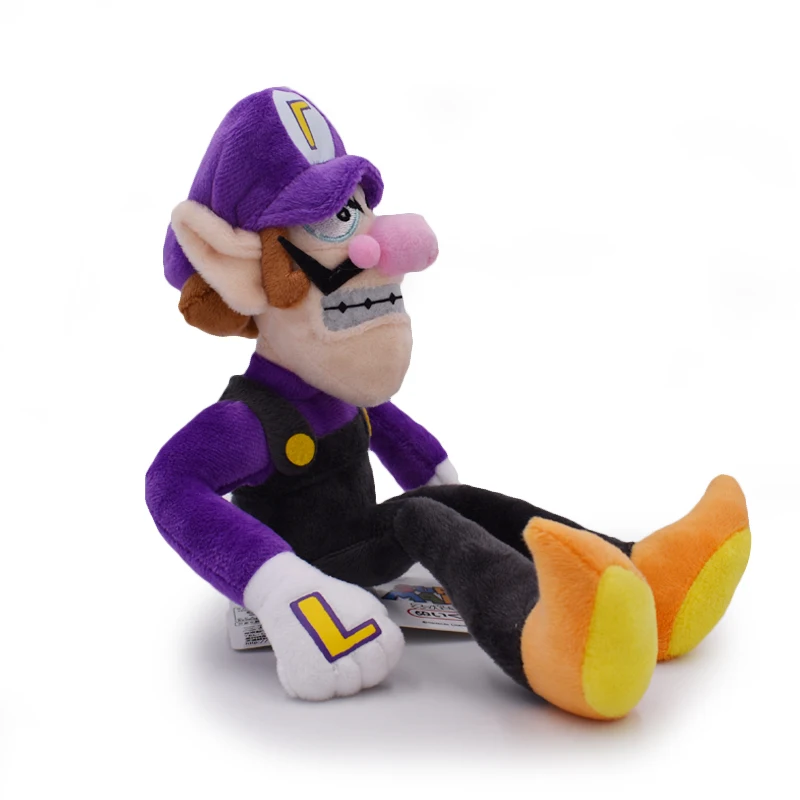 1Pcs 11inch 27cm Super Mario Plush Doll Soft Purple Waluigi Plush Toys Free Shipping