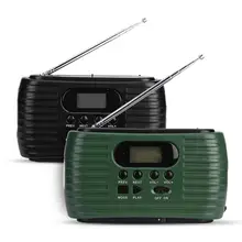 RD-323 AM/FM радио портативный ручной питание и солнечный банк питания аварийное питание Поддержка Mp3 музыкальный плеер открытый фонарик