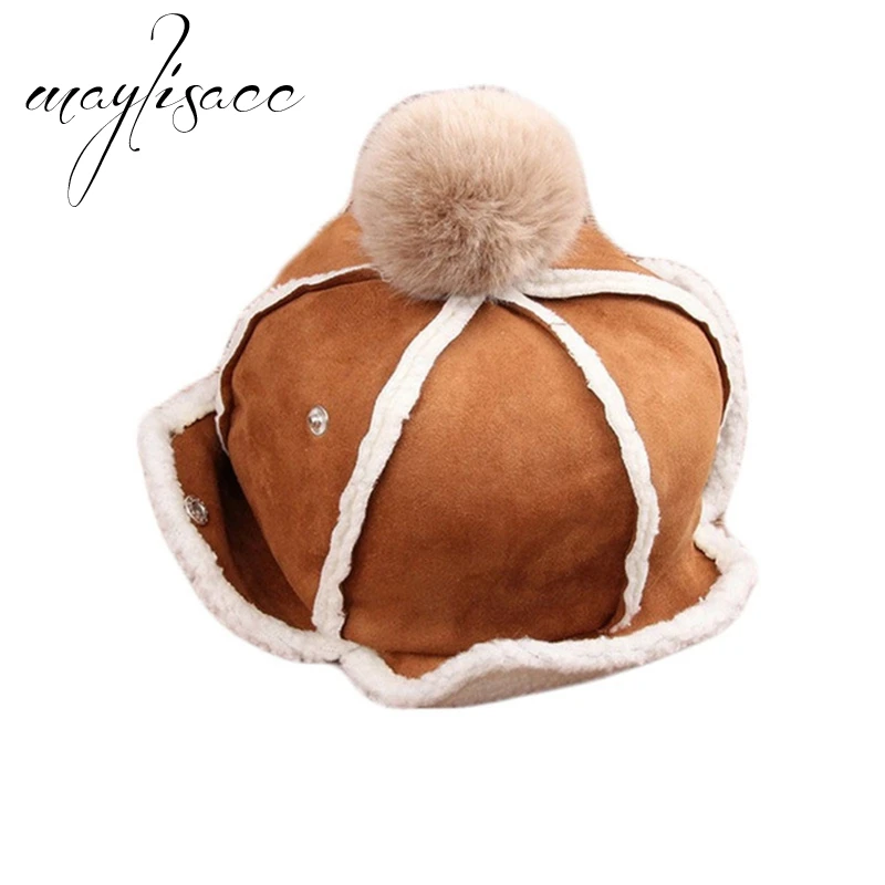 Maylisacc/ детская зимняя теплая шапка высокого качества, Шапка-бини,, милый шарик для волос, рождественский подарок для девочек и мальчиков 2-6 лет