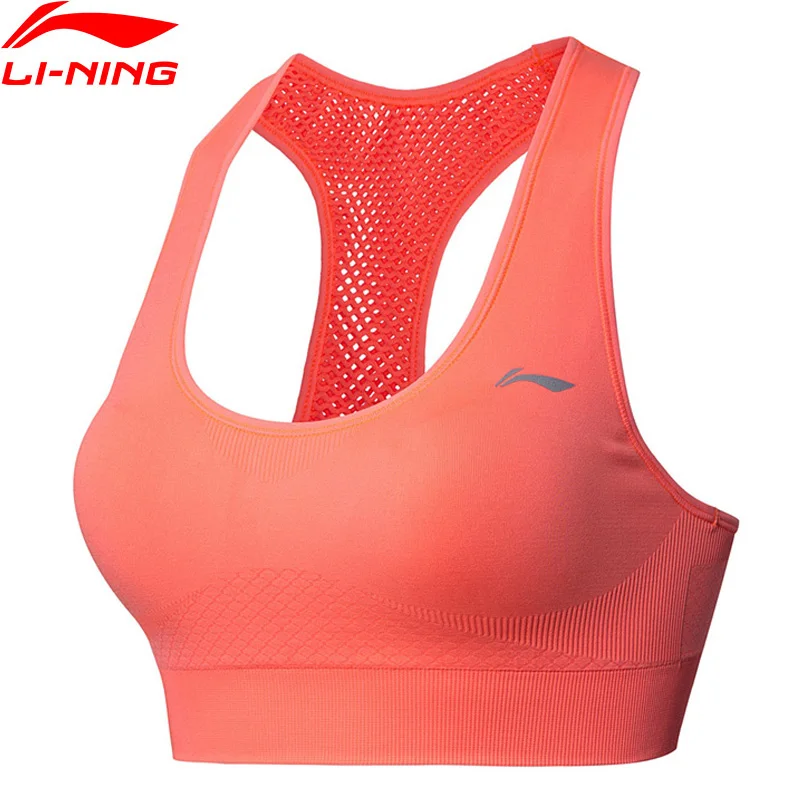 Li Ning женские спортивные бюстгальтеры легкие поддерживающие облегающие сетчатые