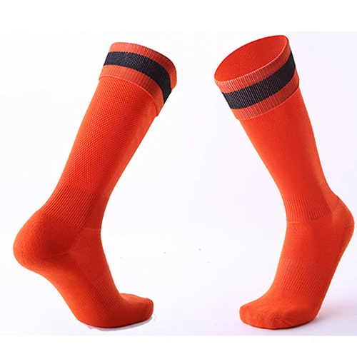 3 пары носков высокого качества профессиональные мужские и женские уличные спортивные носки для футбола, велоспорта, бейсбола, дышащие цветные футбольные носки - Цвет: Orange