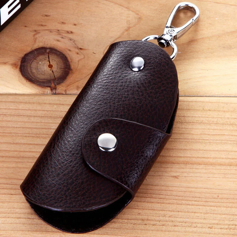 1PCS Handmade Leather Key Case Casual Men & Women Keys Holder 3 Colors Vintage Leather