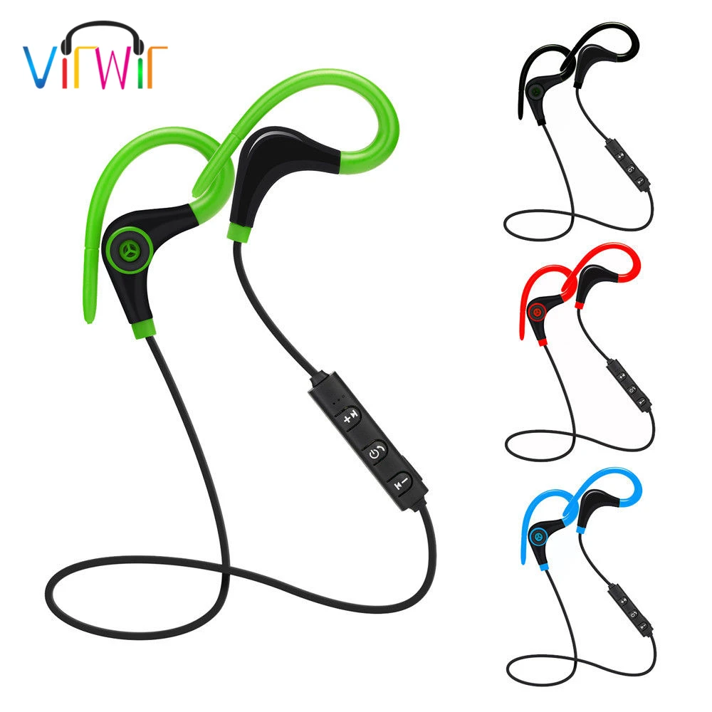 Беспроводные наушники VirWir Bluetooth спортивная гарнитура вкладыши Hands free с заушным