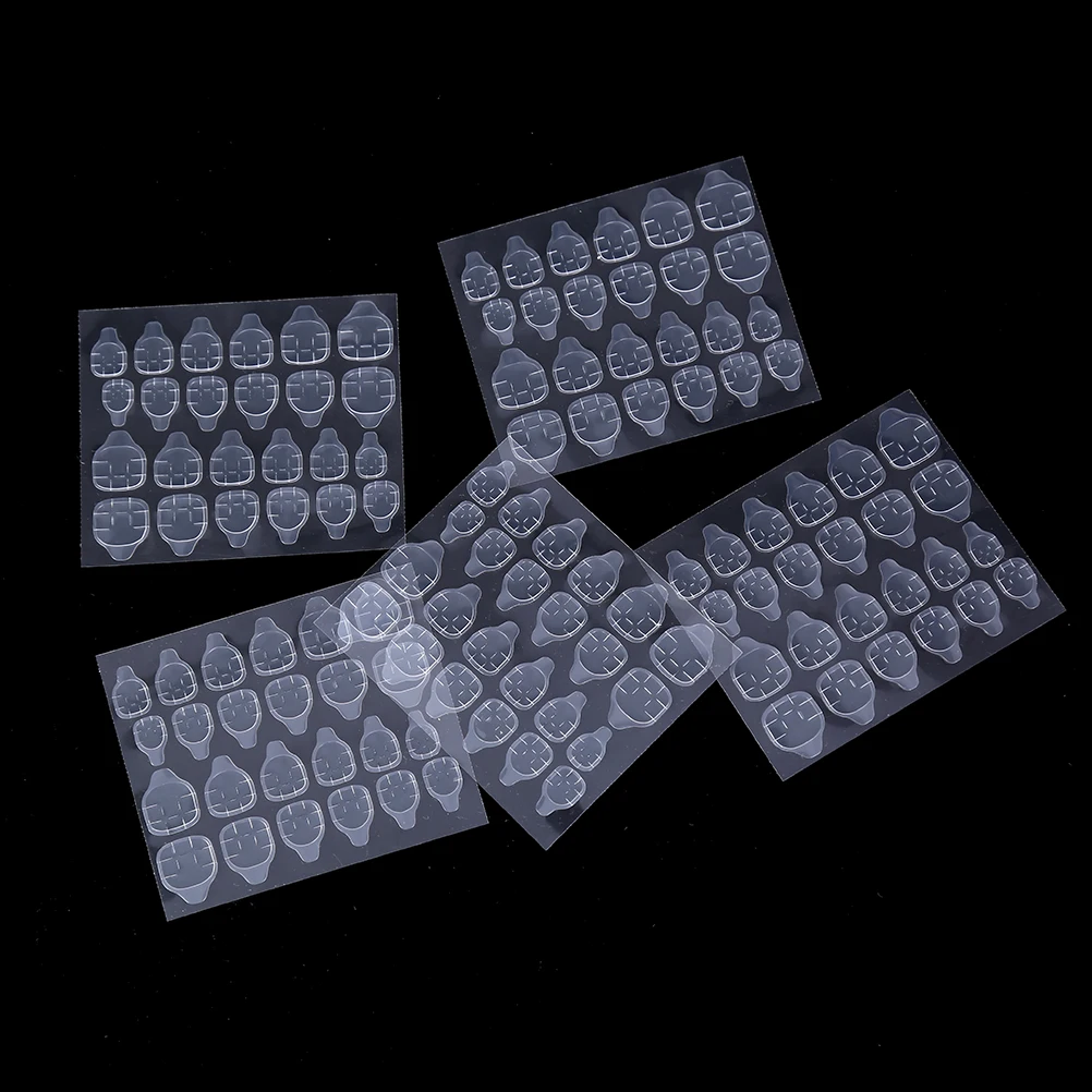 

New Arrival 5 Sheets Transparent Fingernail Art False Nail Tips Extension Tools Double Sided Adhesive Tapes Stickers