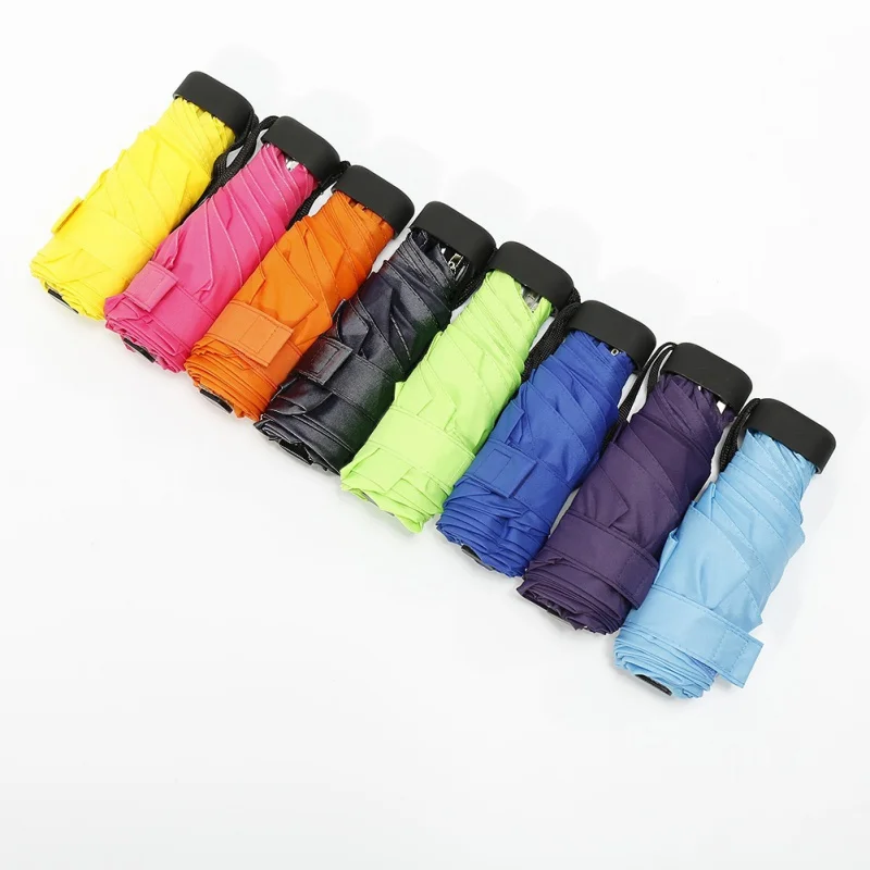 

Mini Folded Pocket Umbrella small super light five-fold Umbrella Bag Umbrellas Windproof Folding Rain Umbrellas for woman kids