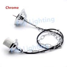Потолок Роза с цепью и кабель провод шнур E27 Edison Ретро лампа Держатель Chrome освещение аксессуары DIY
