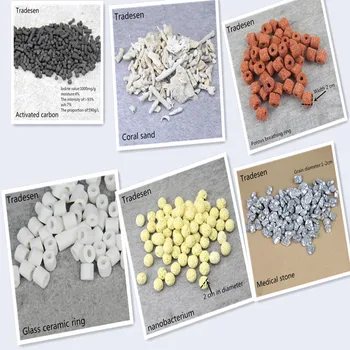 

500G Aquarium Fish Tank Filter Media Ceramic Rings Activated Carbon Bio Balls Clear Water