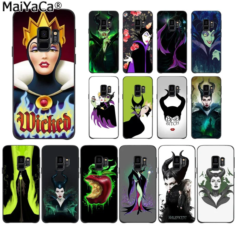 

MaiYaCa The witch maleficent Black TPU Soft Rubber Phone Cover for Samsung S9 S9 plus S5 S6 S6edge S6plus S7 S7edge S8 S8plus