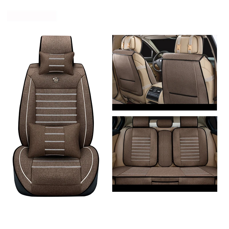 XWSN льняные чехлы на автомобильные сиденья для chrysler voyager 300C PT Cruiser Grand Sebring