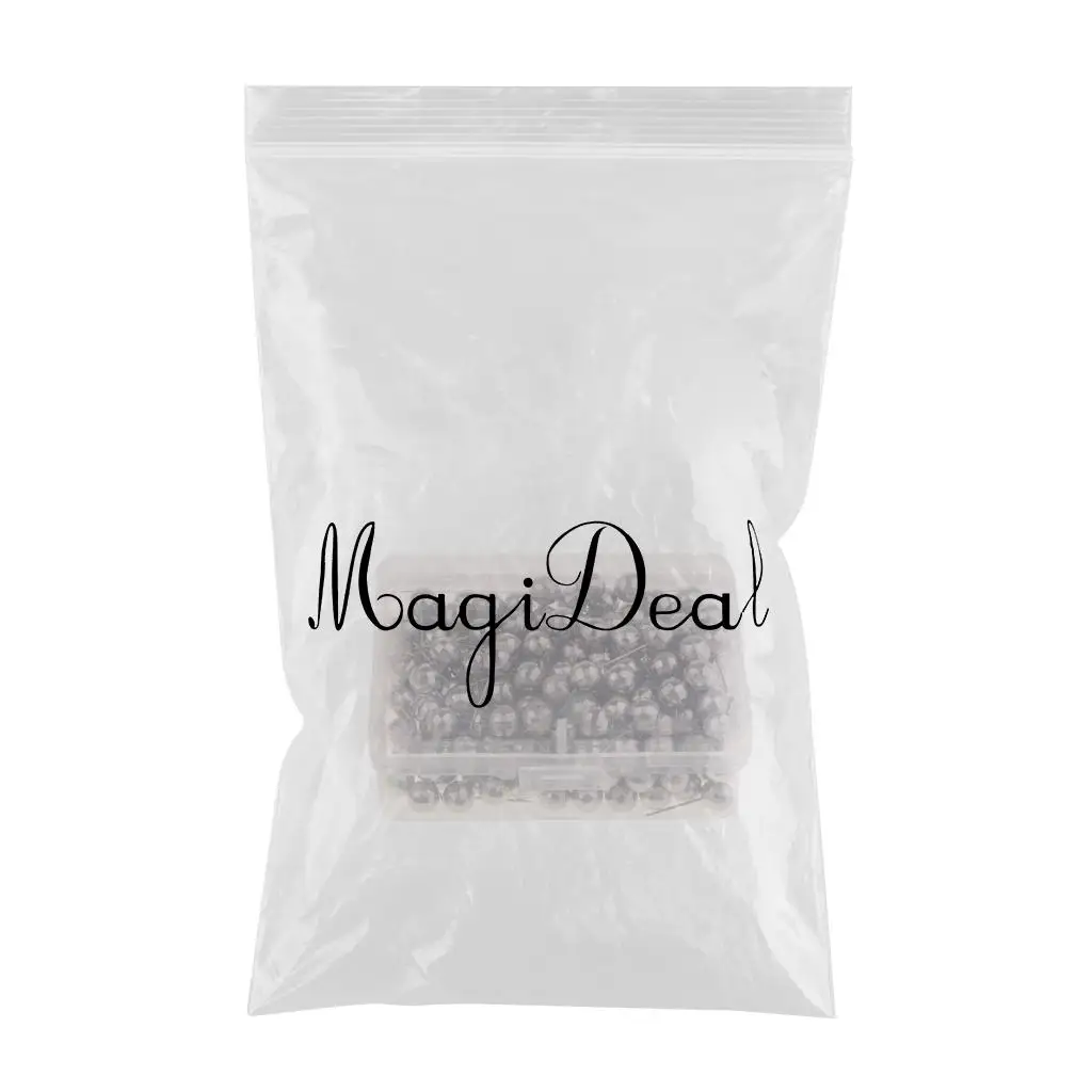 100/200 Push Pin Drawing Pins Metallic Ball Head Cork Board Map Office Thumb Unique Decorative Impact On DIY Projects