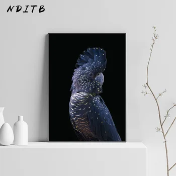 

Black and White Canvas Poster Animal Cockatoo Bird Print Wall Art Painting Nordic Decoration Picture Modern Lving Room Decor