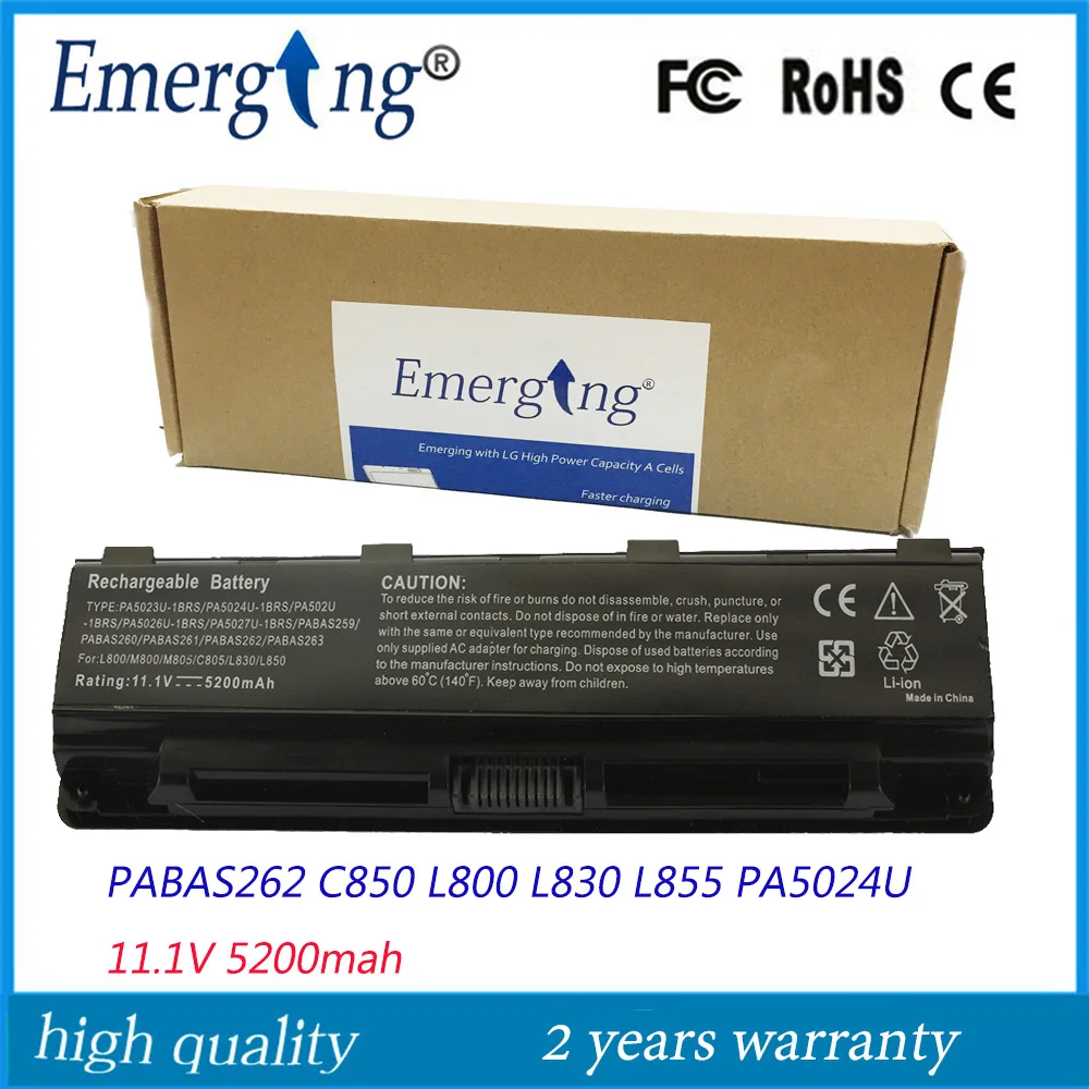 Аккумулятор для ноутбука Toshiba 11 1 5200 PA5023U-1BRS PA5024U-1BRS PA5025U-1BRS PABAS262 C850 L800 PA5026U-1BR мА · ч |