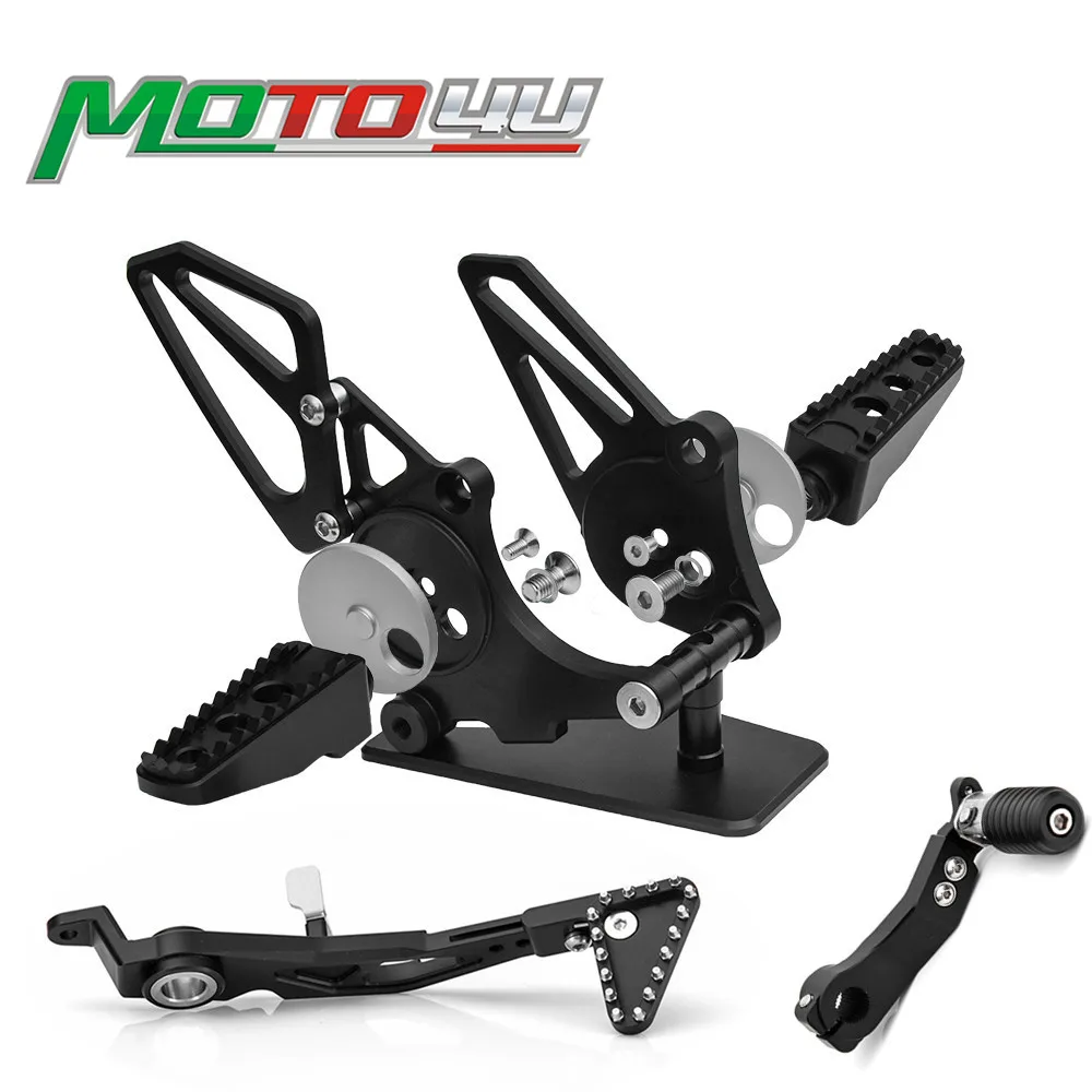 Adjustable Footrest sets Rearset Folding Rear Foot Brake Lever Pedal