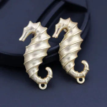 

Earrings Connectors Linker Seahorse Shape Metal Base Matte Gold color for Women Hanging Dangle Earrings Making Fashion Statement