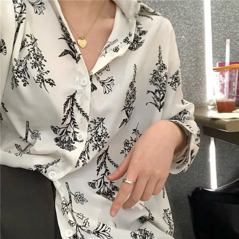 Price Hzirip 2019 New Spring Fashion Casual Long Sleeves Retro Slim Loose Single Breasted Fresh Blouse All Match Print Free Shirts