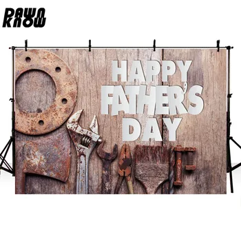 

DAWNKNOW Happy Fathers Day Photography Background For Party Tooling Wood Floor Photo Shoot Backdrops For Photo Studio G403