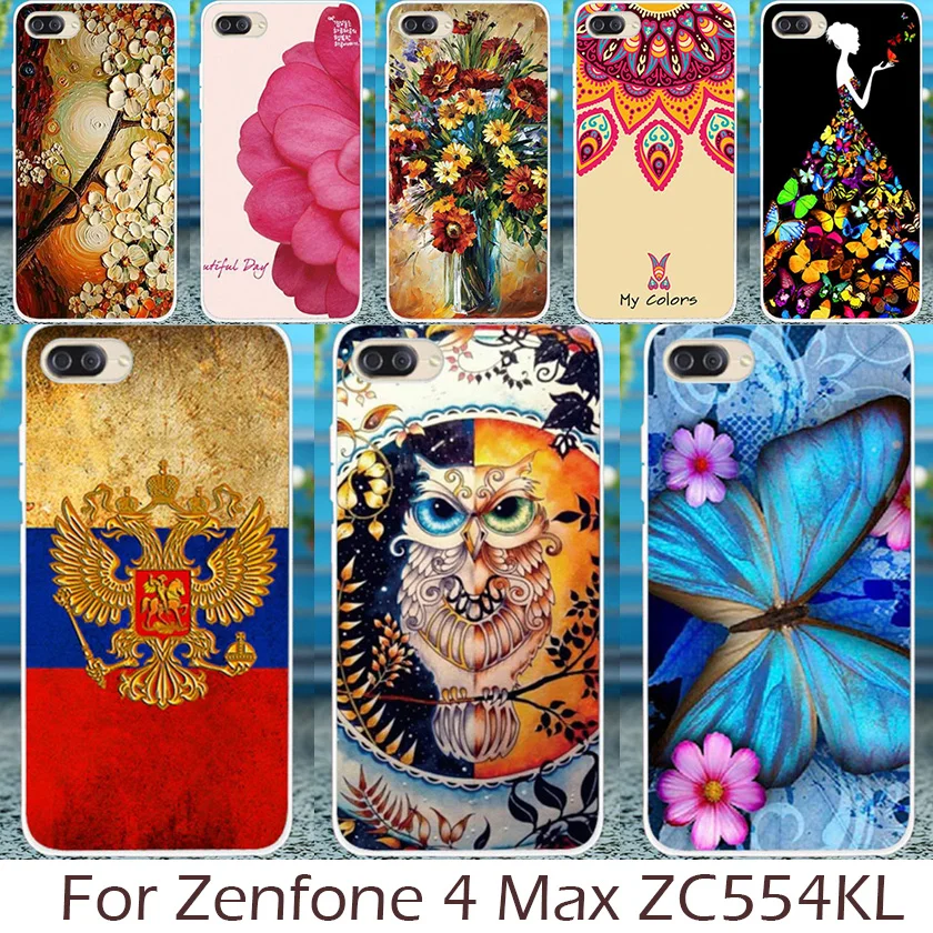 

Akabeila ZC554KL Silicon Soft Phone Case For Asus Zenfone 4 Max Pro Plus ZC554KL X00ID Cover DIY Painted Coque Fundas