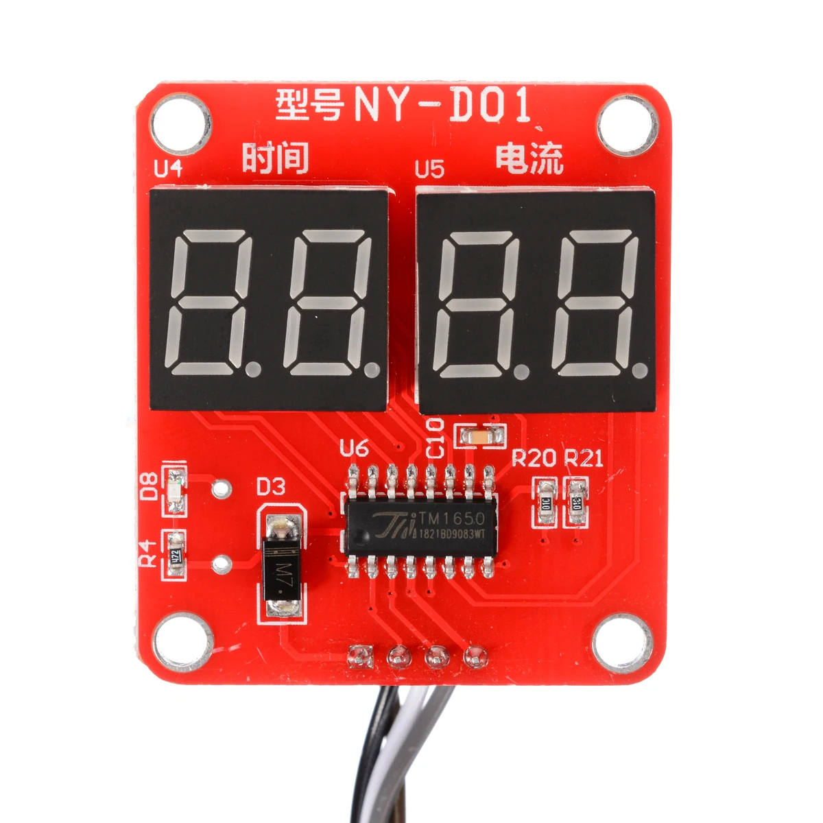 NY-D01 100A Spot Welding Machine Control Panel Regulating Time and Current Digital Display Spot Welding Transformer Controller
