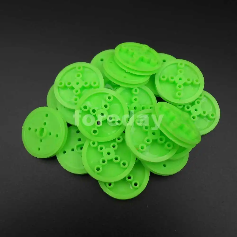 100 шт. Ролик DIY Пластик шестерни игрушечные колеса портом «мама» Dia.30mm TH = 4 мм отверстие: 2 мм(1,95 мм) зеленый шкивы 100 шт./лот* FD357X100