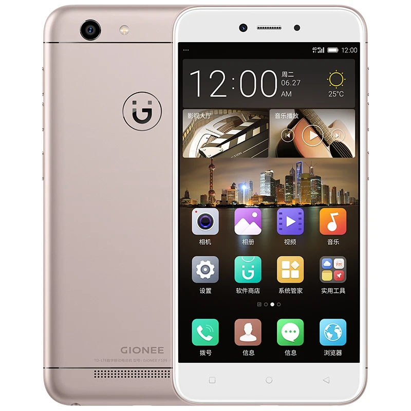 Глобальная прошивка Gionee F109L мобильный телефон Android 7 0 MTK6737 4 ядра 3G оперативная