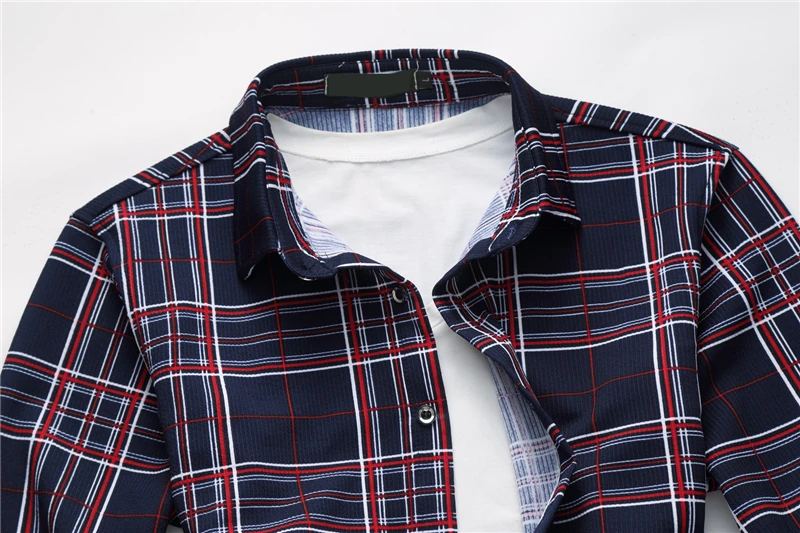 2018 Новинка весны повседневное рубашка с длинными рукавами Мужская одежда рубашка мужская рубашка в клетку плюс размеры M-6XL 7XL Camisas