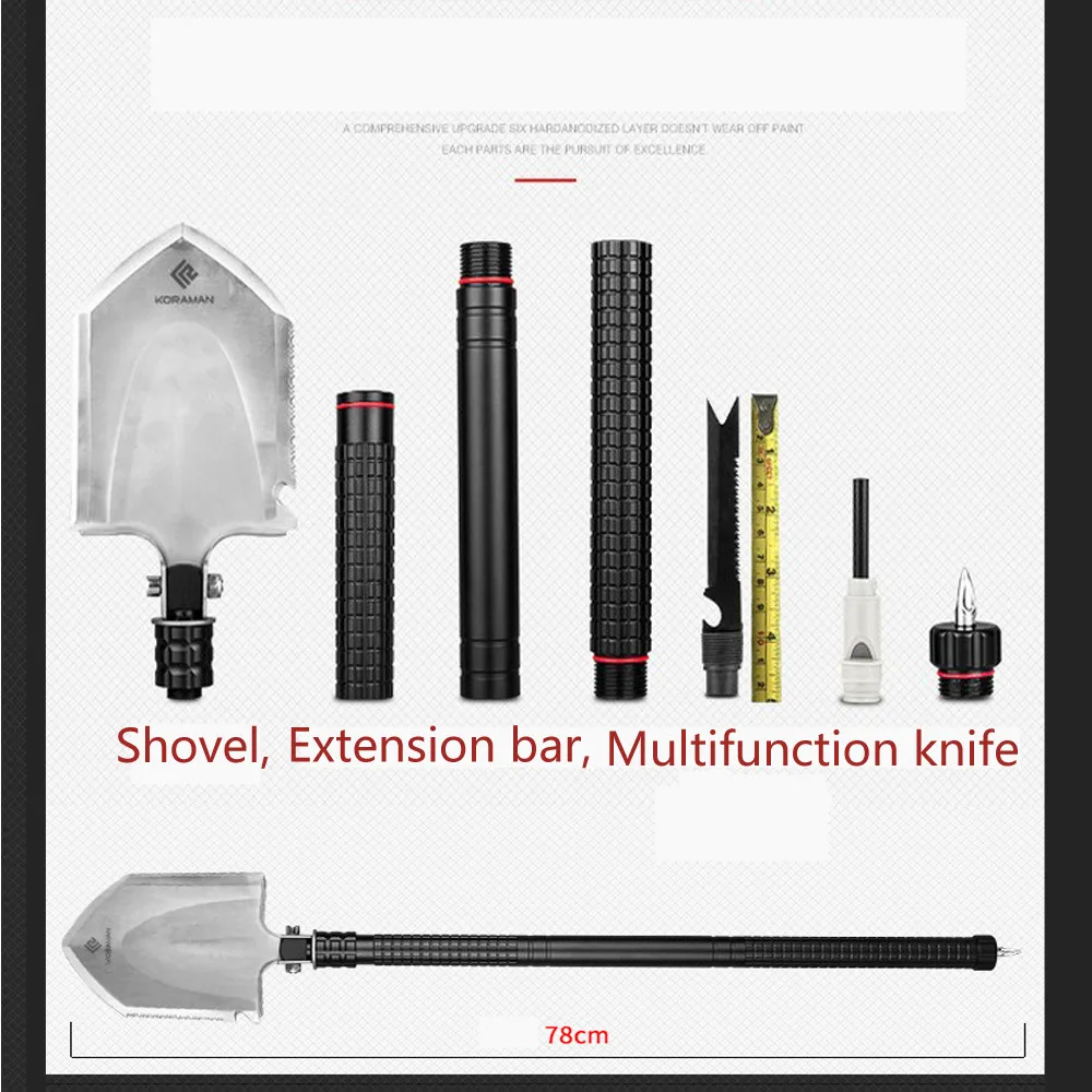 

survival camping tool shovel Survival kit hunting Camping trip Folding Spade Outdoor Camp Multi-Function Outdoor Sports Shovel