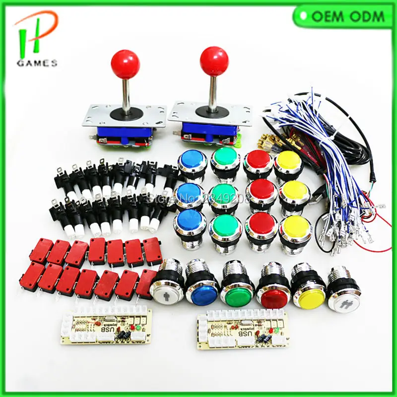 

Zero Delay Kit Arcade Cabinet DIY with ZIPPY / Happy Joystick 12V illuminated LED Push Button USB Arcade controller to PC
