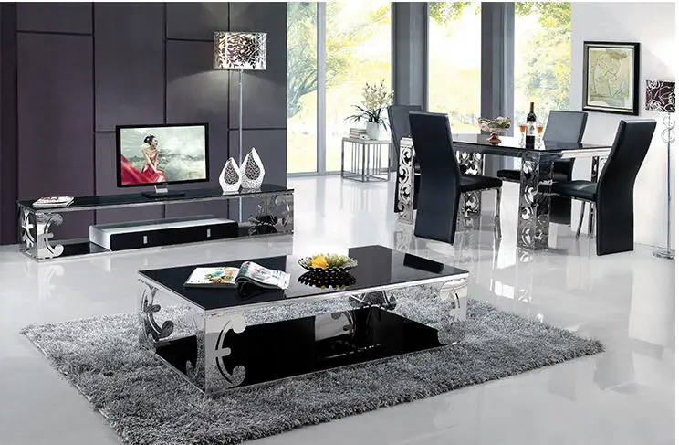 Stainless steel minimalist modern marble dining table and 6 chairs 6 Stainless steel minimalist modern marble dining table and 6 chairs 6