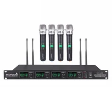 STARAUDIO 4CH Sem Fio UHF DJ Stage Clube Igreja Digital Display LCD Handheld Sistema de Microfone Mic SMU-4000A