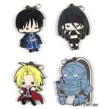 fullmetal alchemist Rubber pendant Elric Edward Japanese anime cartoon PVC Toy Figures Mobile Phone Accessories strap Keychain fullmetal alchemist Rubber pendant Elric Edward Japanese anime cartoon PVC Toy Figures Mobile Phone Accessories strap Keychain