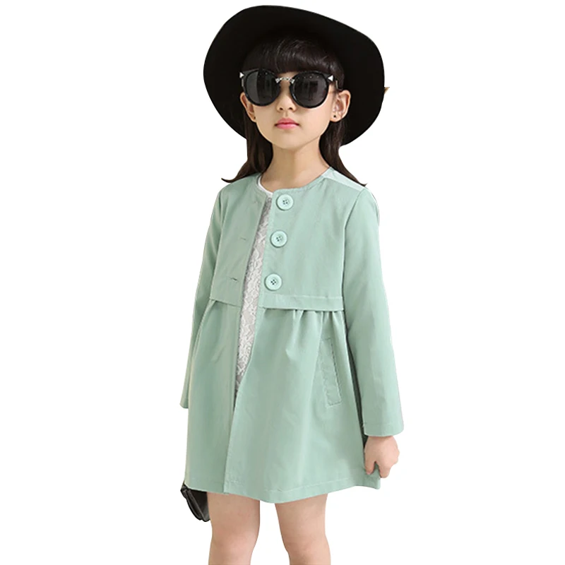 

Girl Outerwear Cotton O-neck Coat Female Autumn Long Sleeve Roupas Infantis Menina Sweet Single-breasted Cardigan For Girls