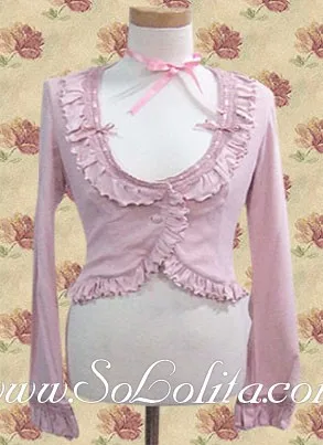 Милая розовая блузка Лолита с оборками декоративный бордюр из хлопка