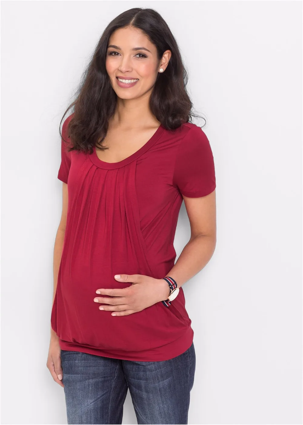 T shirt de Enfermagem Amamentação para as para as Mulheres Tops Maternidade Mulheres Grávidas Roupas Lactação Alimentação Tops Tees Gravidez Gestantes Roupas 8 Tops Maternidade T-shirt De Enfermagem amamentação Para