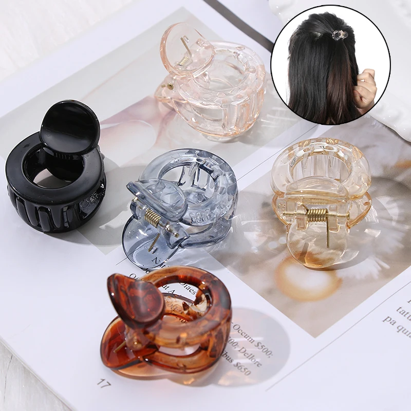 

1 PC New Fashion Acrylic Women Hair Claw Simple Mini Hairpins Fashion Girls Bun Maker Hair Clip Clamp DIY Tool Hair Accessories