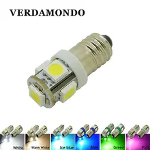 E10 5050 5 smd led luz da cauda do carro reverso lâmpada de liberação leitura quente branco gelo azul rosa verde indicador automático dc 12v