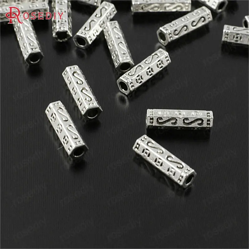 

(30002)200PCS 10x3MM Antique Silver Zinc Alloy S shape Tube Beads Spacer Beads Diy Jewelry Findings Accessories Wholesale
