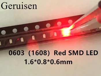 

Small red lamp beads 0603 SMD LED 0603 RED Light-emitting diodes Free Shipping 4000pcs/lot