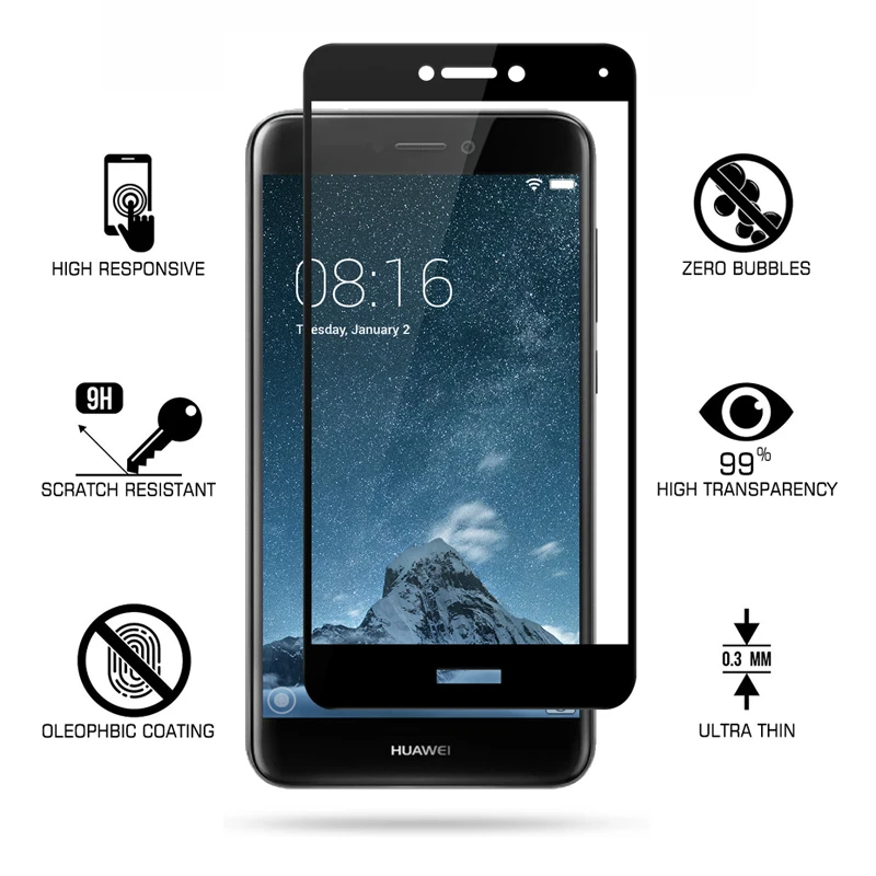 2 قطعة الزجاج لهواوي الشرف 8 لايت ضوء واقية زجاج أمان فولاذي على الشرف 8 Honor8 لايت ضوء 8 لايت واقي للشاشة