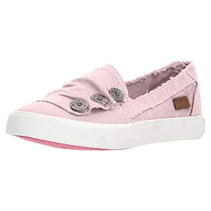 

TANGNEST Spring Canvas Shoes Round Toe Slip On Loafers Casual Women Flat Heel Denim Shoes Flats Sneakers Plus Size 35-43 XWF705