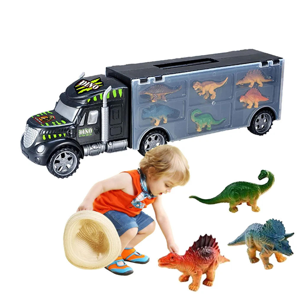 Dinosaur Truck Dinosaurs Transport Car Kids Toys Gifts For Boys Carrier