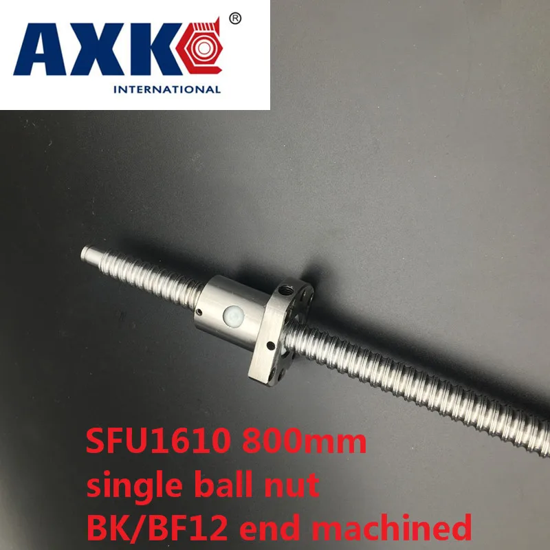 

Axk 16mm Sfu1610 Ball Screw Rolled C7 Ballscrew Sfu1610 800mm With One 1610 Flange Single Ball Nut For Cnc Parts