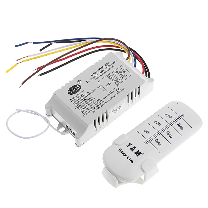 

High Quality Wireless 1 Channel ON/OFF Lamp Remote Control Switch Receiver Transmitter