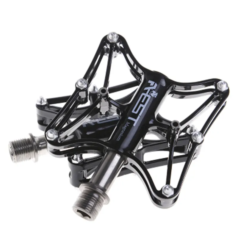 AEST 9/16 Ultralight Mtb Pedals Titanium Axle Magnesium CNC Sealed Bearings Bike Pedals Bike Parts 158 g / Pairs 3 bearings axle 2pcs 16t kactus ultralight mountain bike pedal road cycling magnesium pedals platform terrain titanium