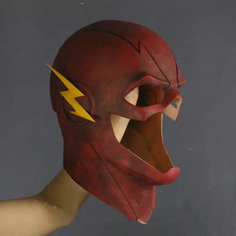 Аниме супергерой флэш Барри Аллен косплей маска латексный шлем полная голова маски игрушка для детей и взрослых Хэллоуин Необычные Опора шара