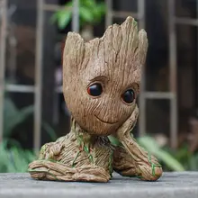 Drop Shipping Flowerpot Baby Action Figures Cute Model Toy Pen Pot holder PVC Hero Model Vessel Avengers: Infinity War