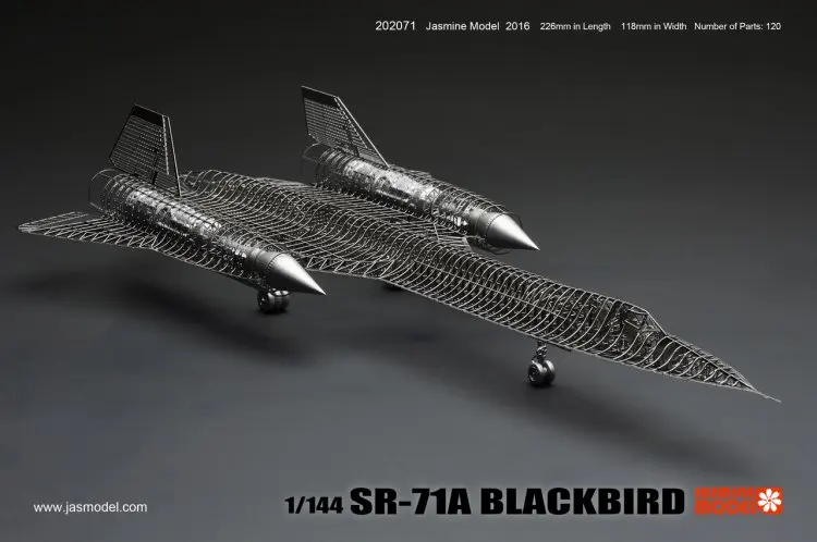 1/144 SR-71A BLACKBIRD 3D металлический самолет Модель для сборки головоломка творческая интеллектуальная игрушка Классическая коллекция