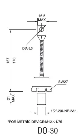 Контрольная трубка выпрямителя: 100U(R) L 100A/150U(R) L 150A 200 V~ 1600 V