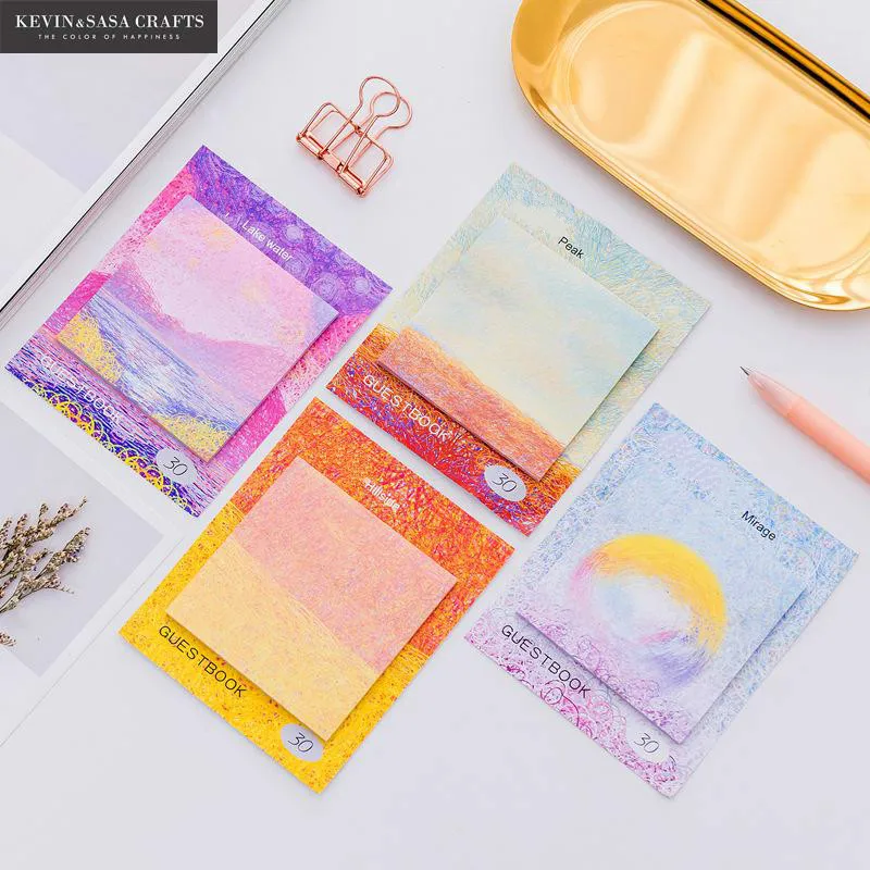 

4Pcs/Set Cute Colorful Memo Pad Diy Stickers Diary Quality Stationery Set Kawaii Stickers Cute Office Supplies Schools Tools