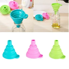 Ofertas océano mini gel de silicona plegable estilo Embudos Hopper cocina cozinha cocina Herramientas Accesorios gadgets al aire libre